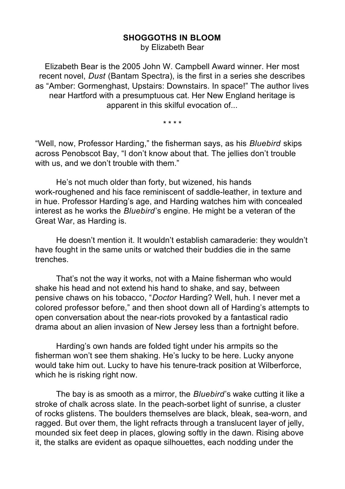 Bear, Elizabeth - Shoggoths in Bloom