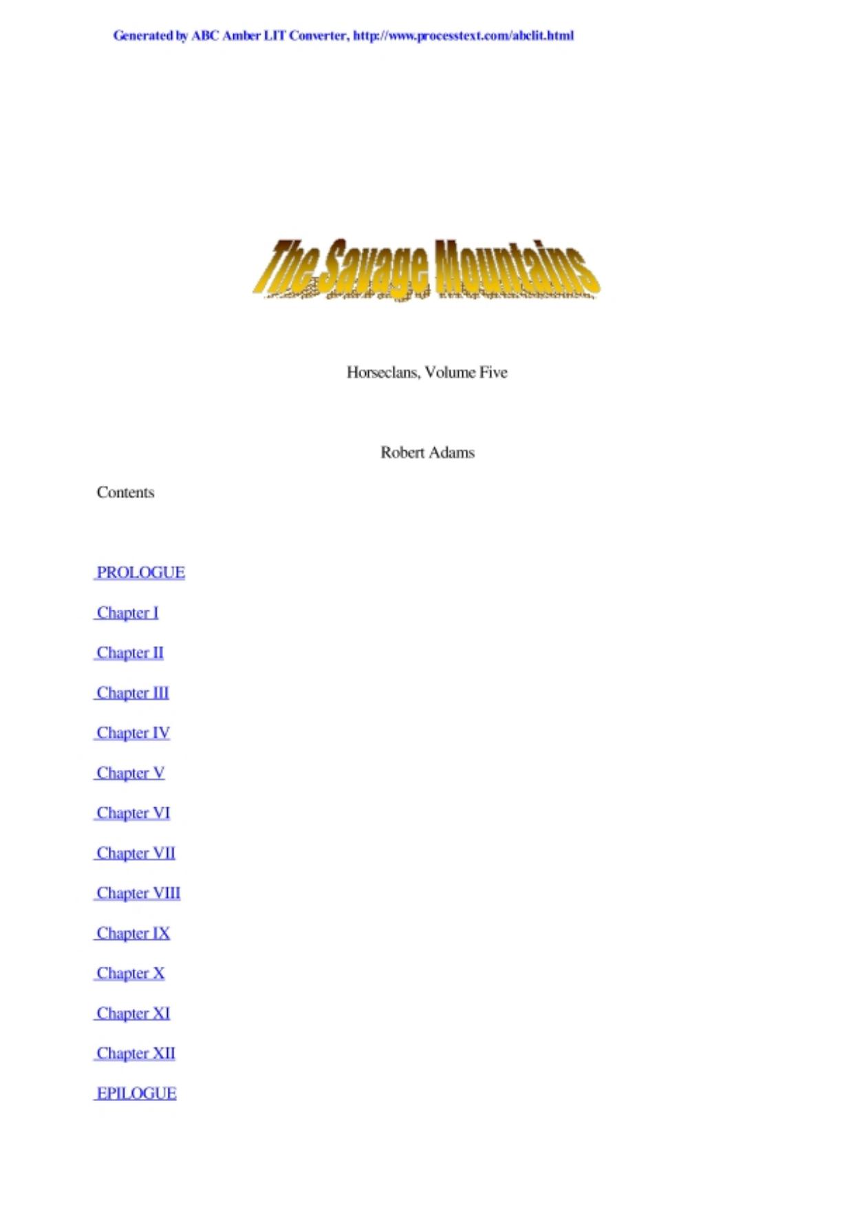 Adams, Robert - Horseclans 05 - The Savage Mountains