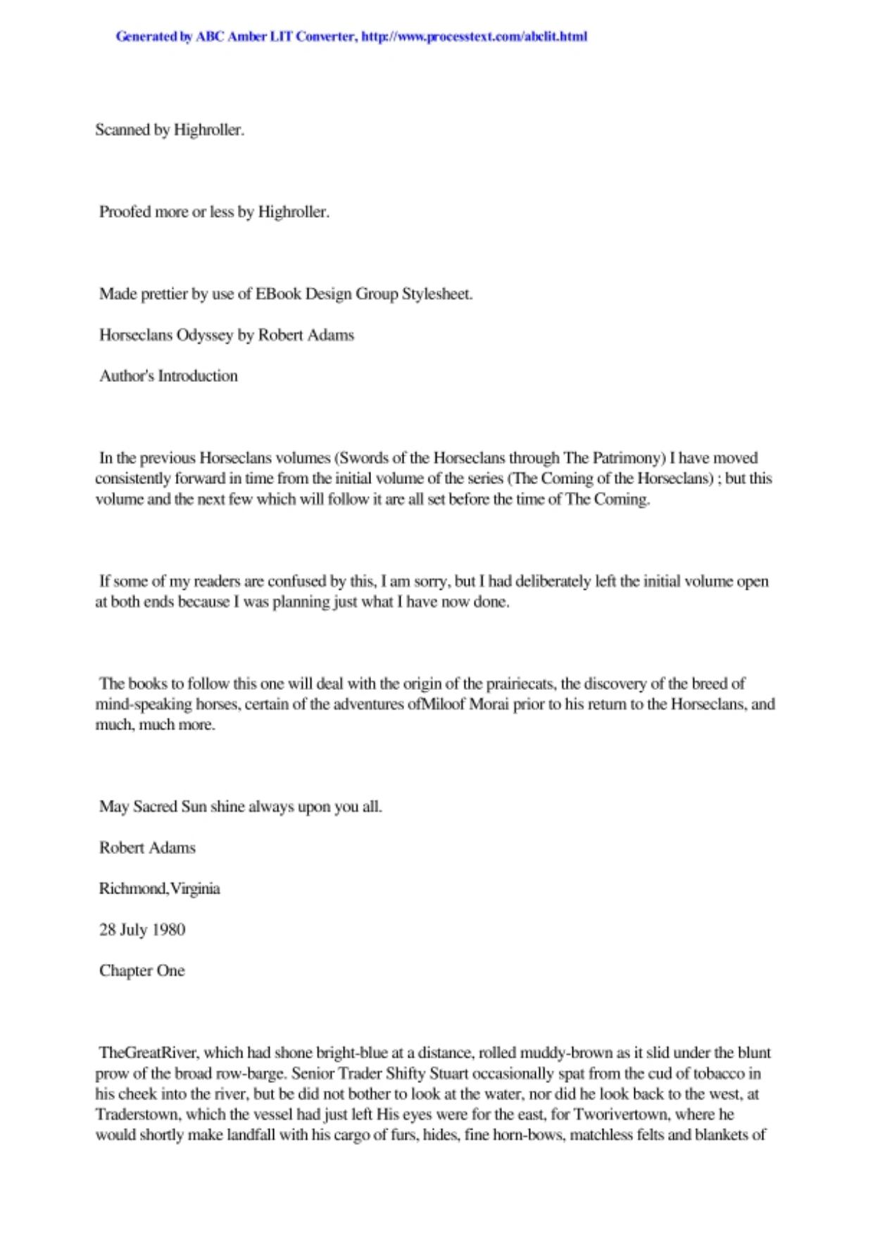 Adams, Robert - Horseclans 07 - Horseclans's Odyssey