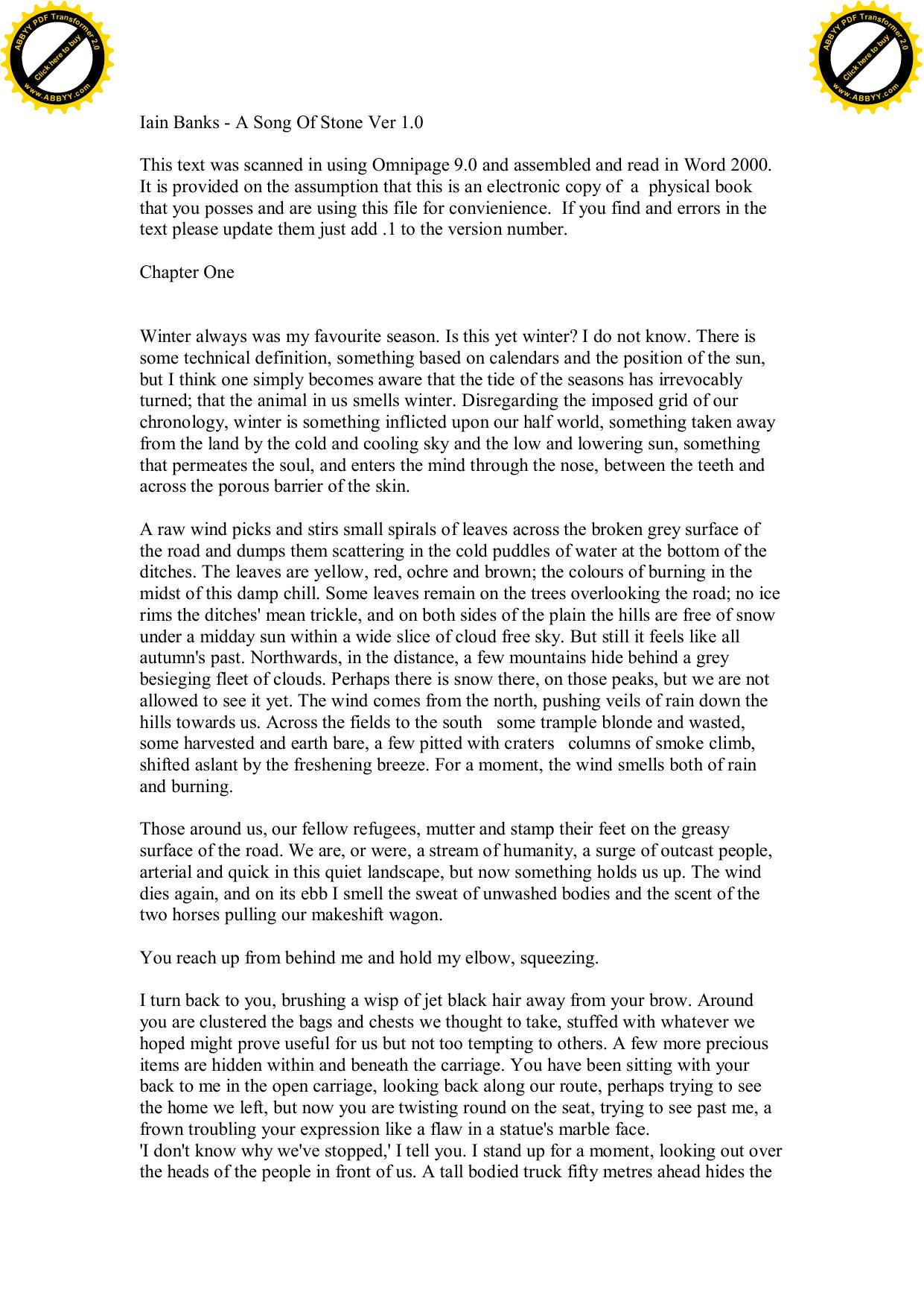 Iain Banks - A Song Of Stone