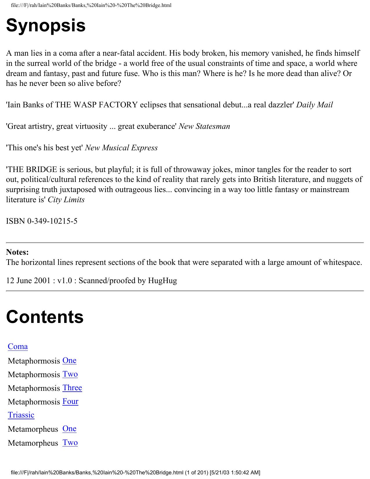 Banks, Iain - The Bridge