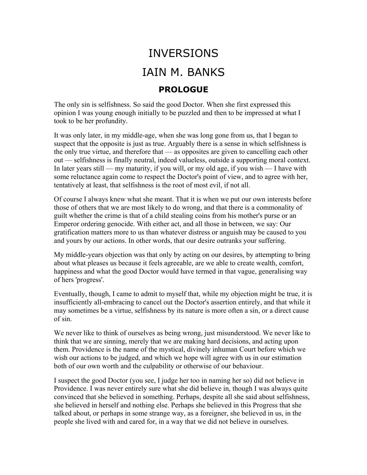 Banks, Iain - Inversions