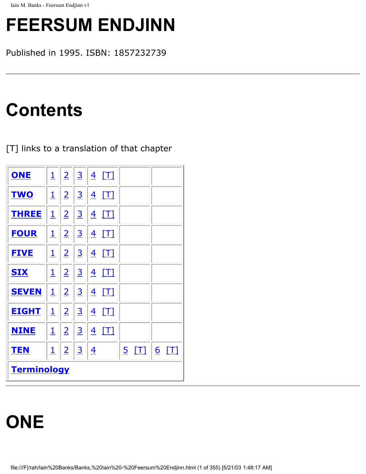 Banks, Iain - Freesun Endjinn