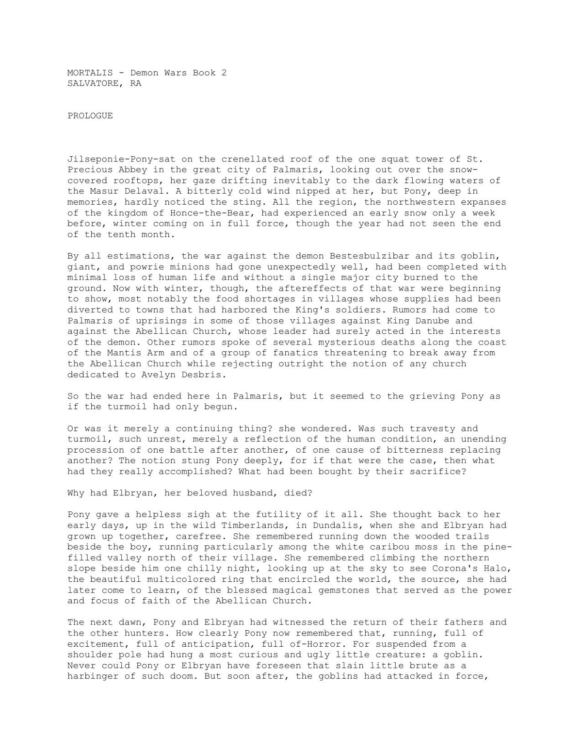 Salvatore, R.A - Demon Wars - 04 - Mortalis