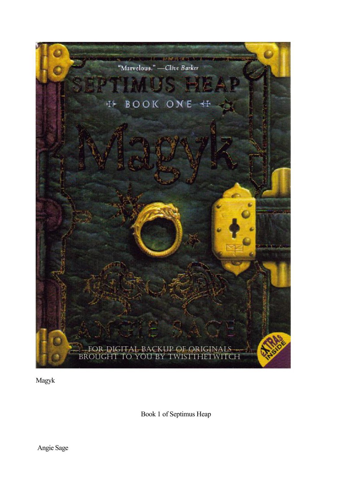 Sage, Angie - Septimus Heap Book 01 -Magyk