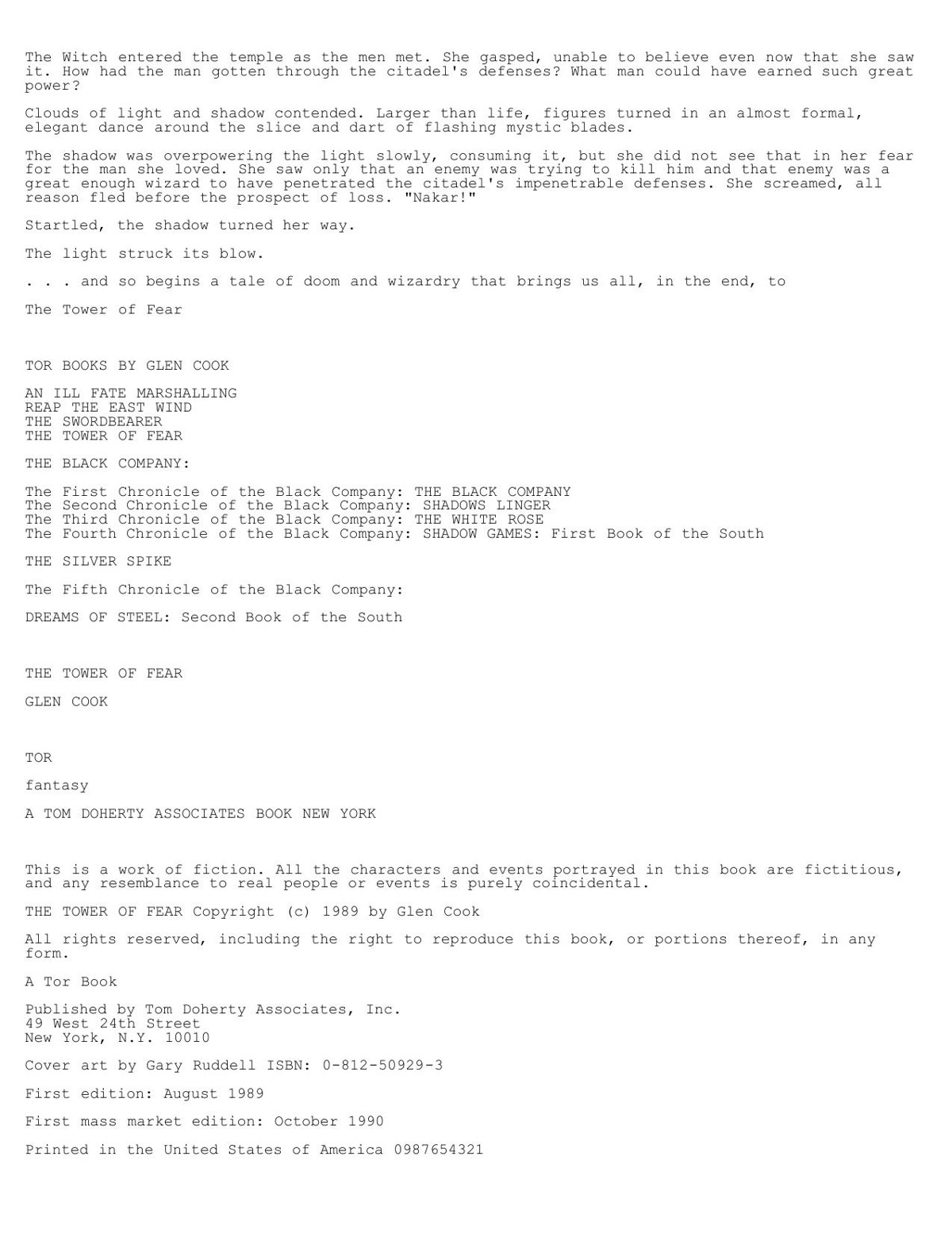 Cook, Glen - The Tower of Fear