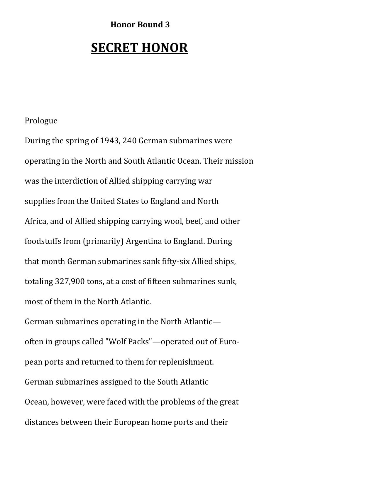 Griffin, W.E.B. - Honor 03 - Secret Honor