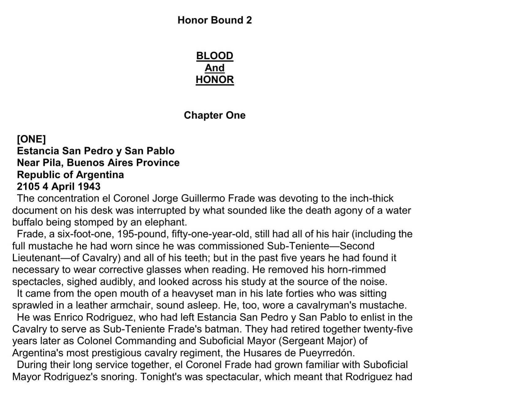 Griffin, W.E.B. - Honor 02 -Blood and Honor