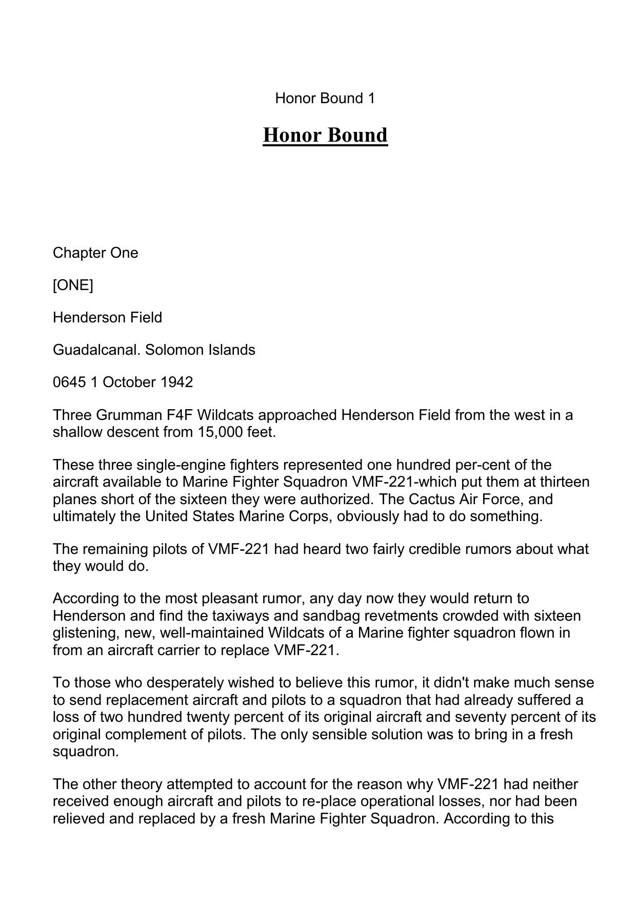 Griffin, W.E.B. - Honor 01 - Honor Bound