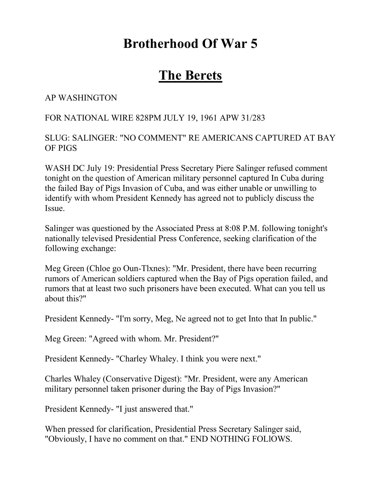 Griffin, W.E.B. - Brotherhood Of War 05 - The Berets