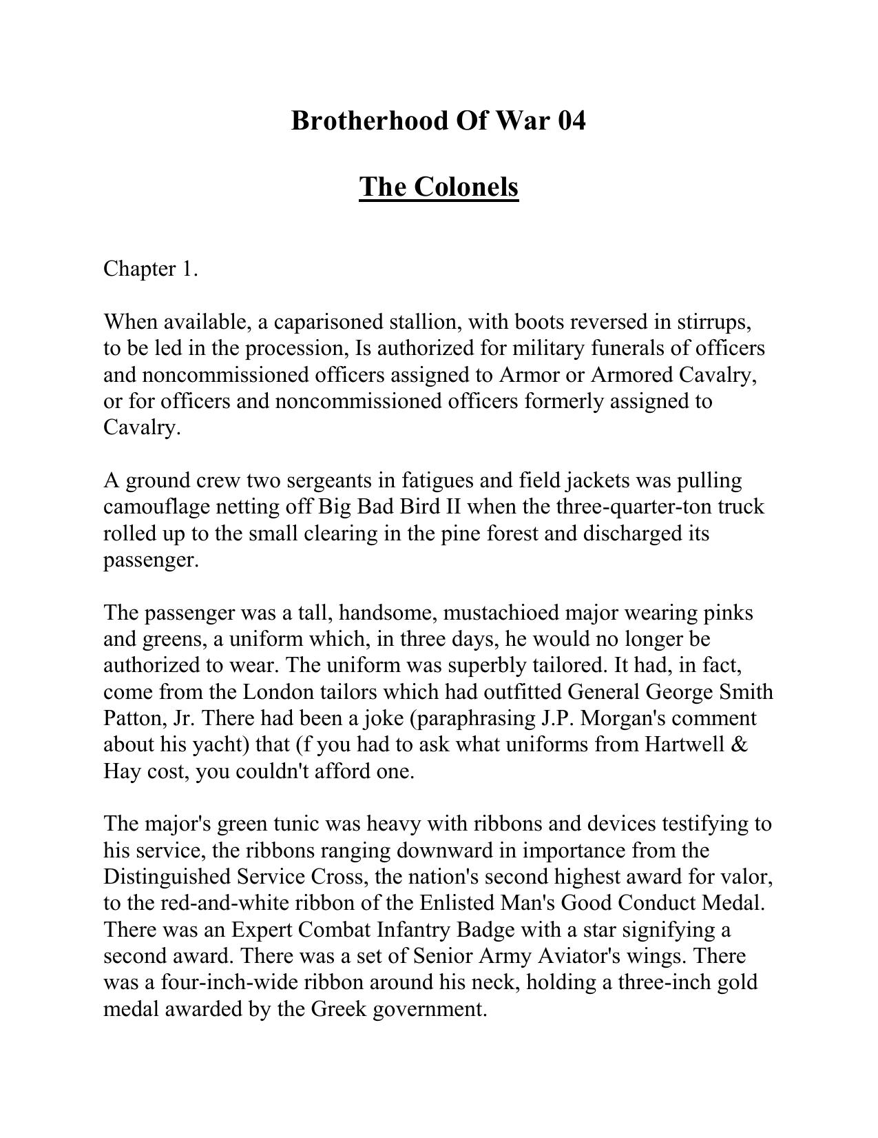 Griffin, W.E.B. - Brotherhood Of War 04 - The Colonels