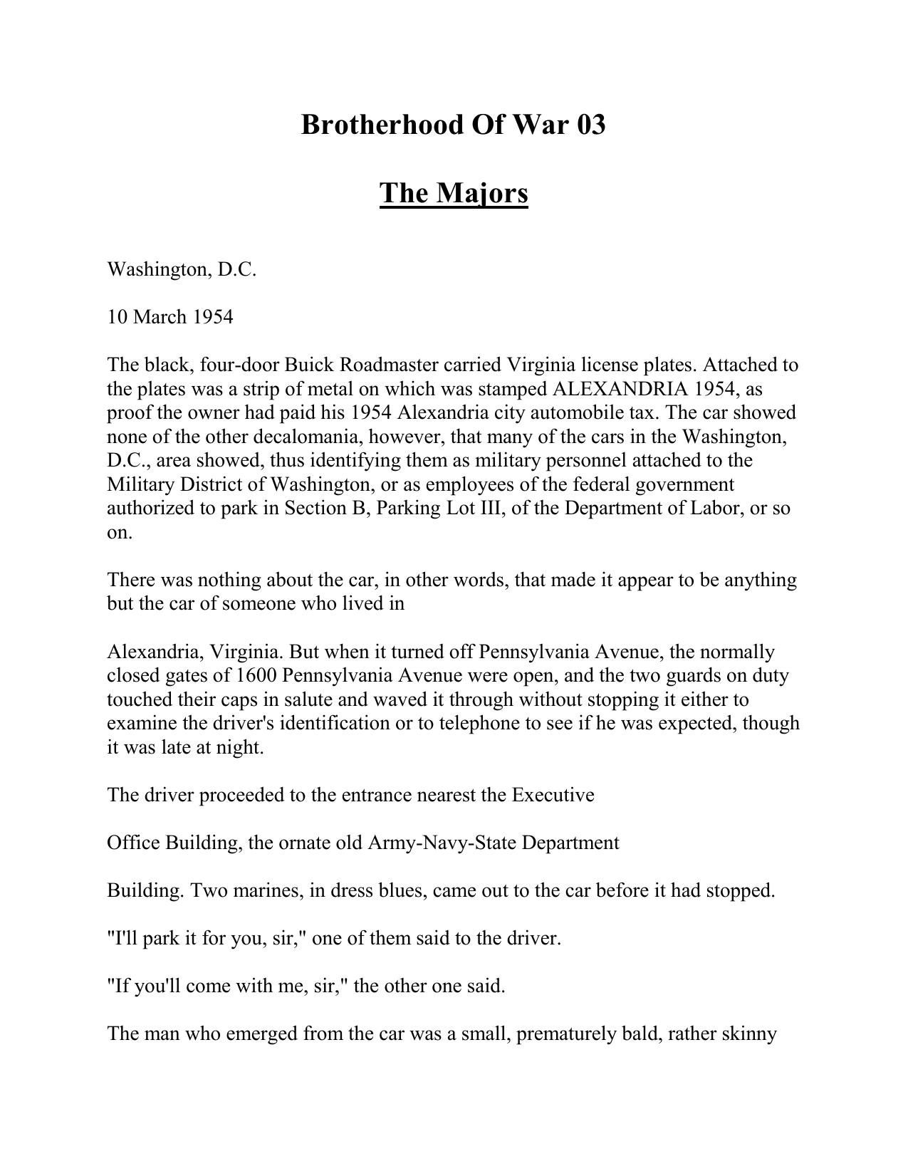 Griffin, W.E.B. - Brotherhood Of War 03 - The Majors