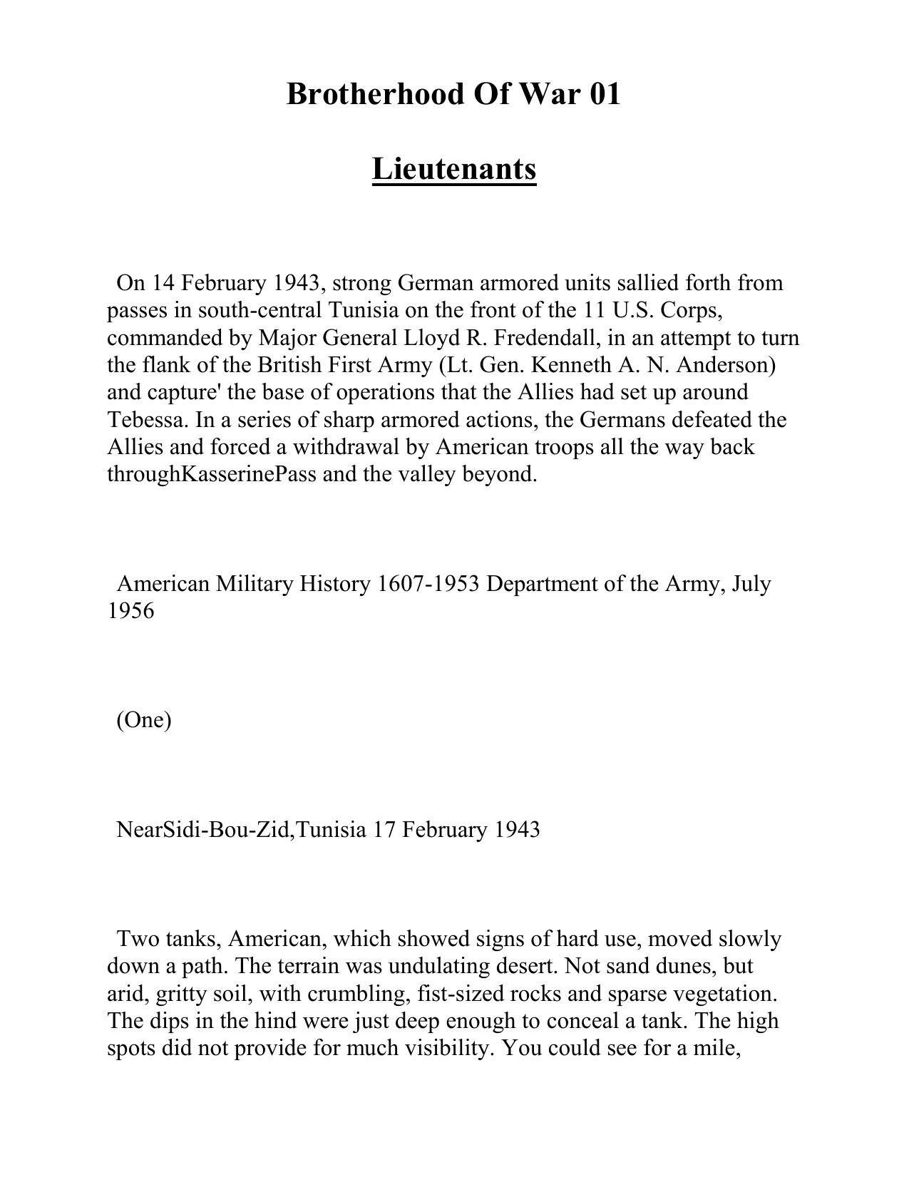 Griffin, W.E.B. - Brotherhood Of War 01 - The Lieutenants