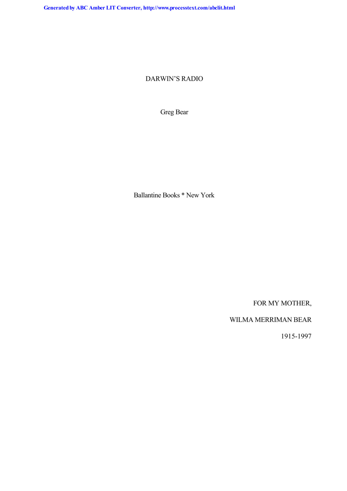 Bear, Greg - Darwin 01