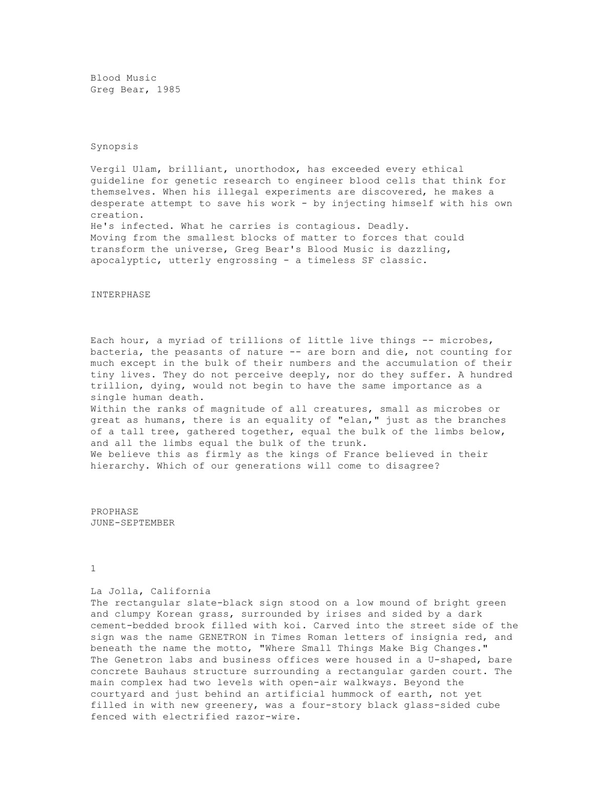 Bear, Greg - Blood Music