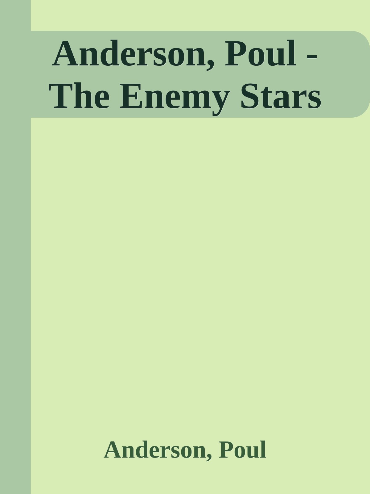 Anderson, Poul - The Enemy Stars