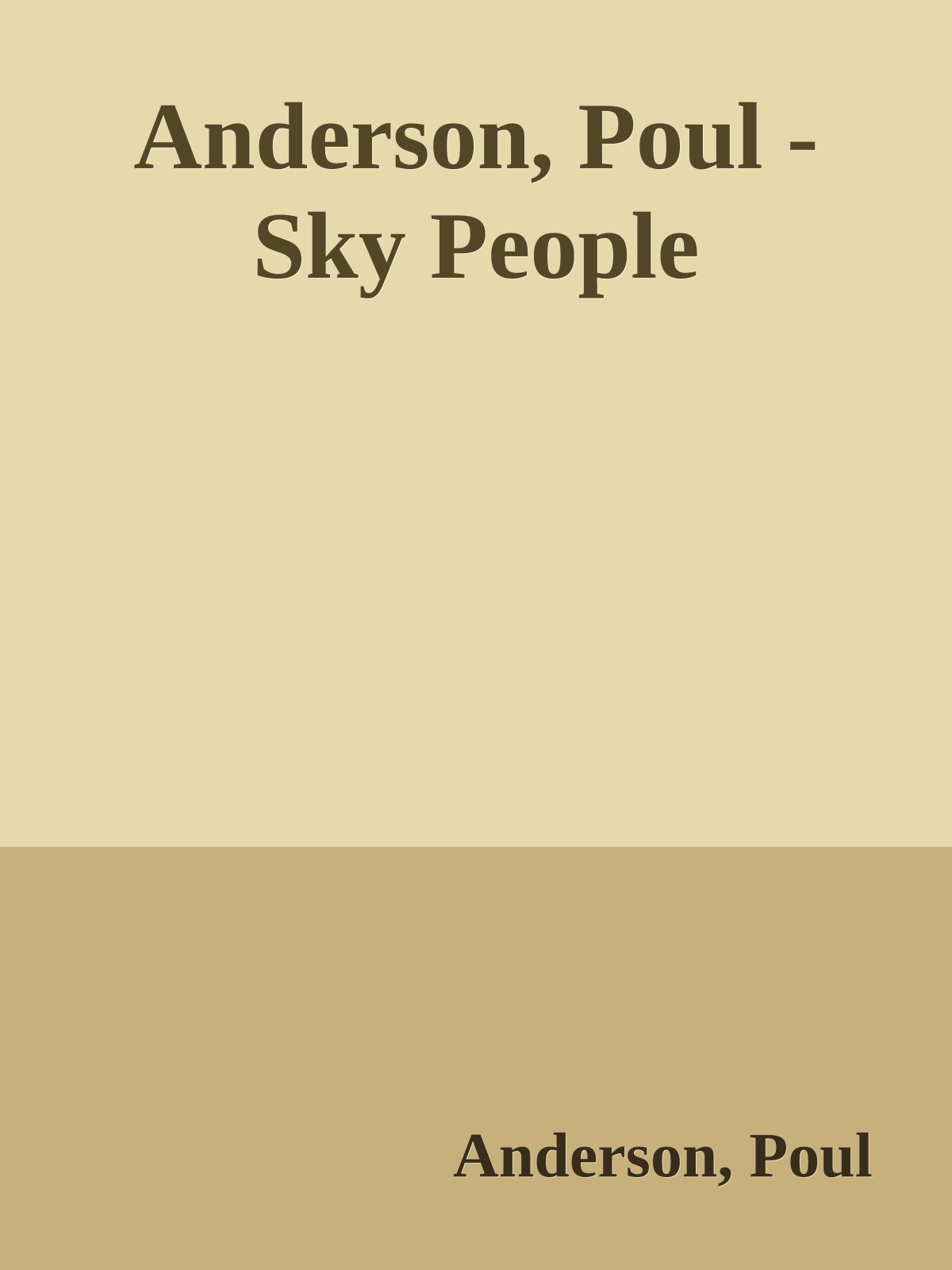 Anderson, Poul - Sky People