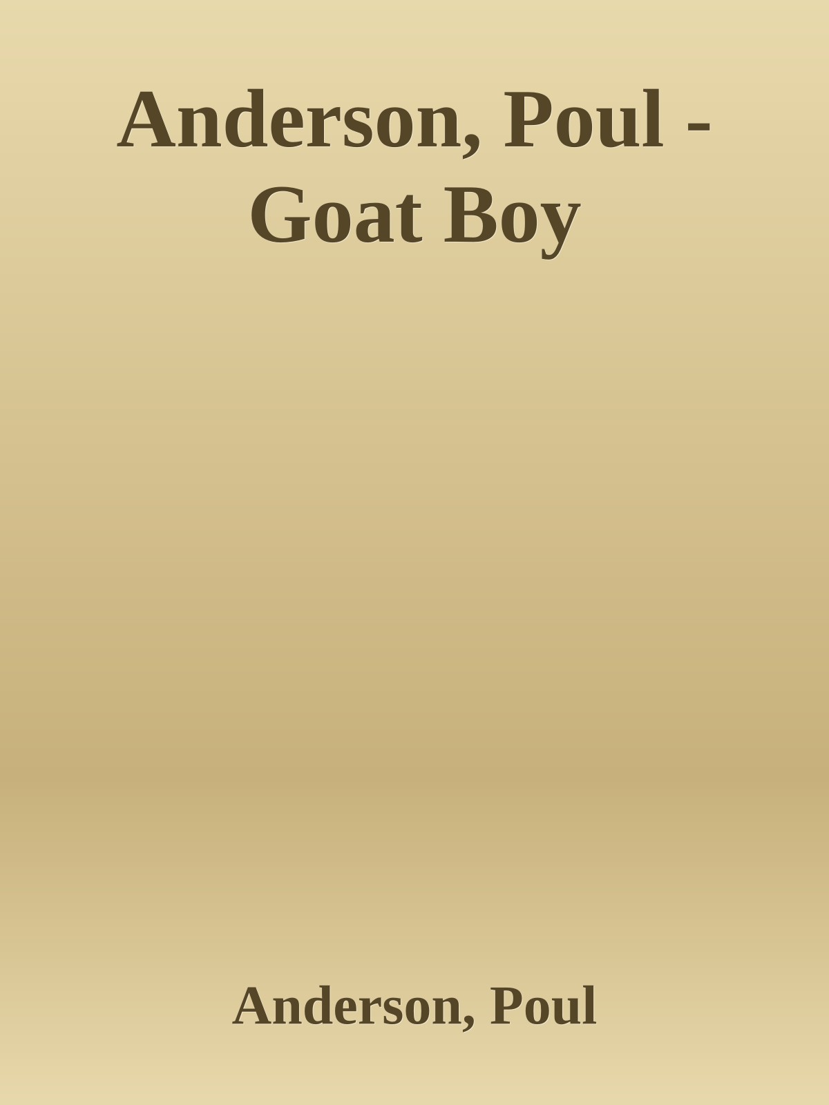Anderson, Poul - Goat Boy