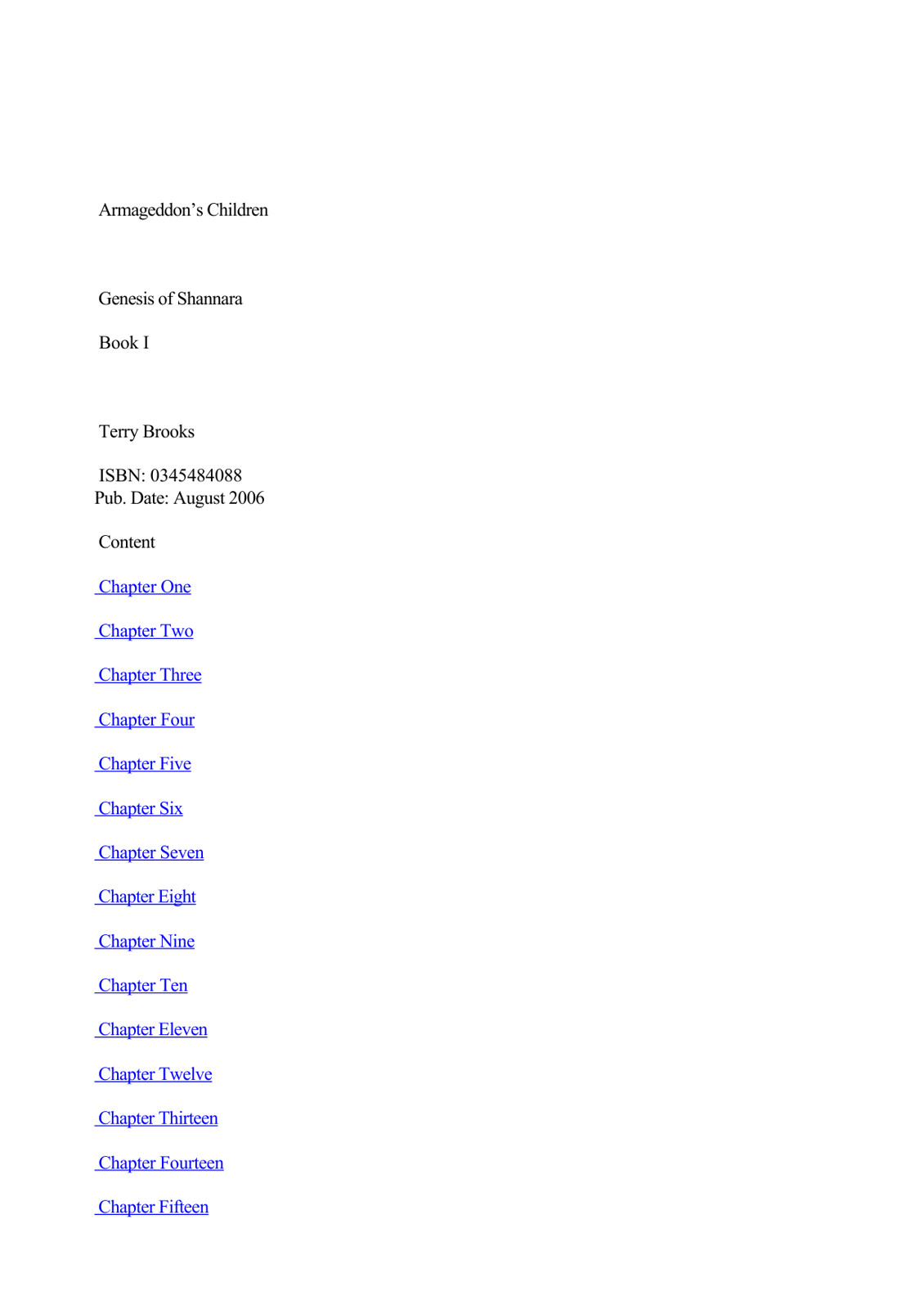 Brooks, Terry - Genesis of Shannara 01