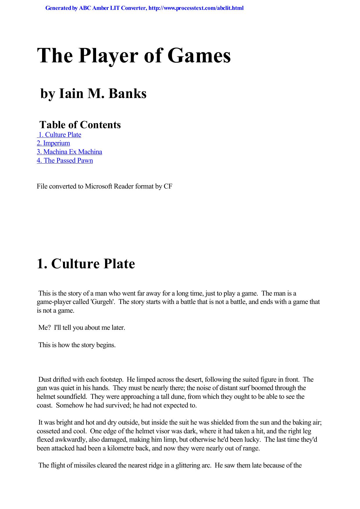 Banks, Iain - Culture 02 - Player of Games