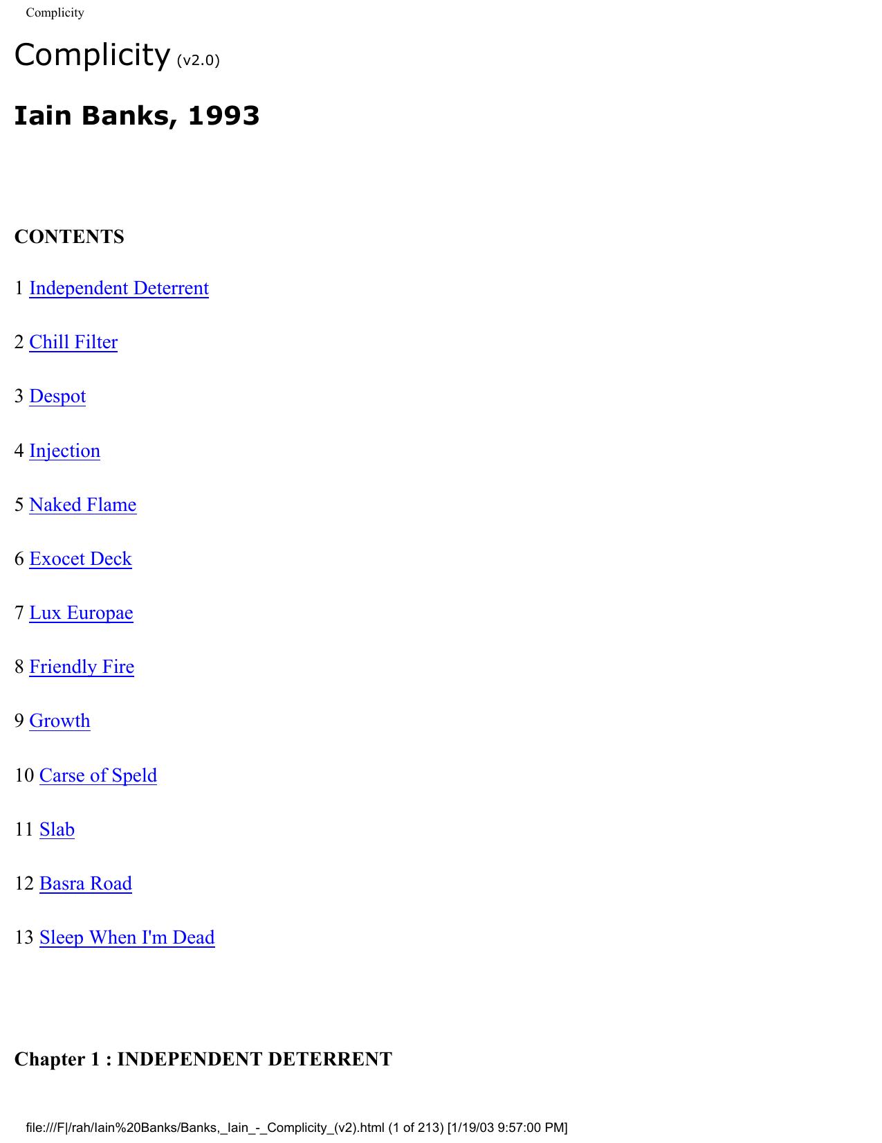 Banks, Iain - Complicity