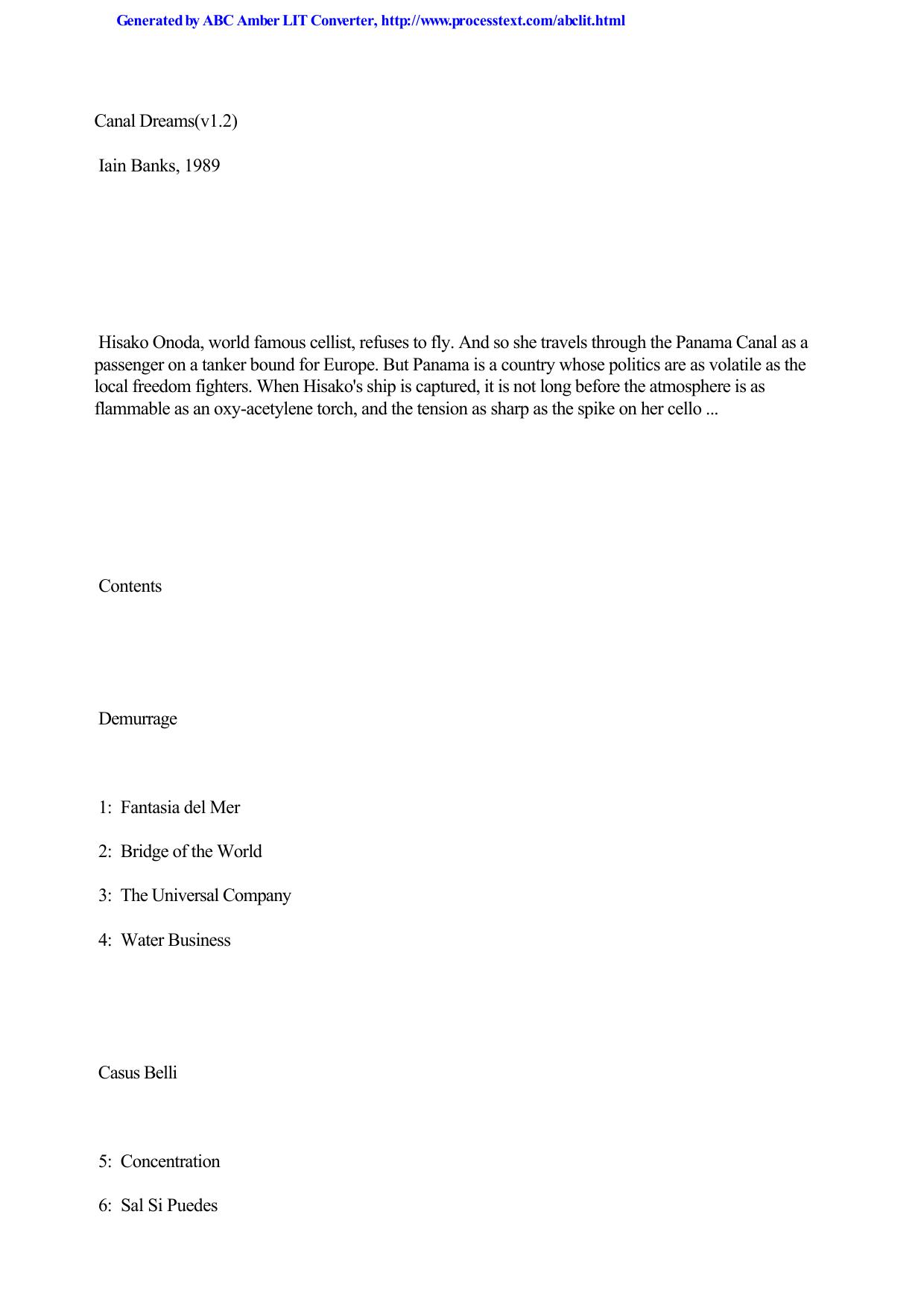 Banks, Iain - Canal Dreams