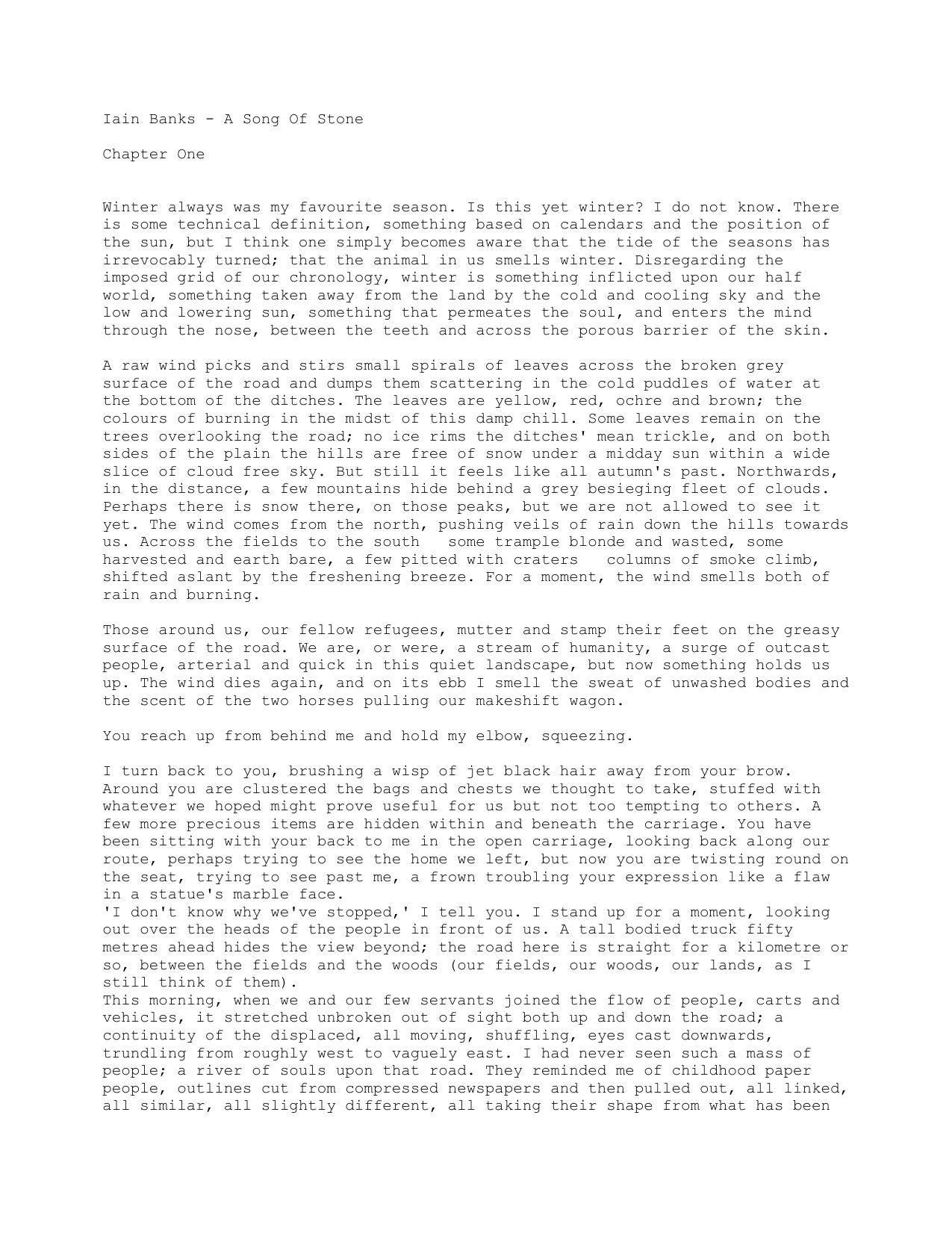 Banks, Iain - A Song of Stone