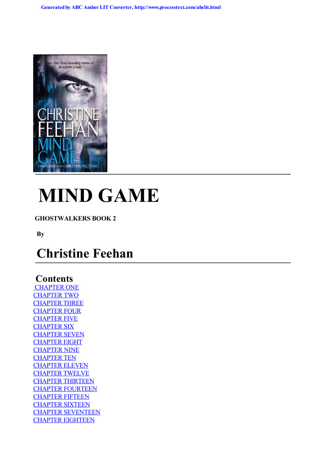 Feehan, Christine - Ghostwalker 02