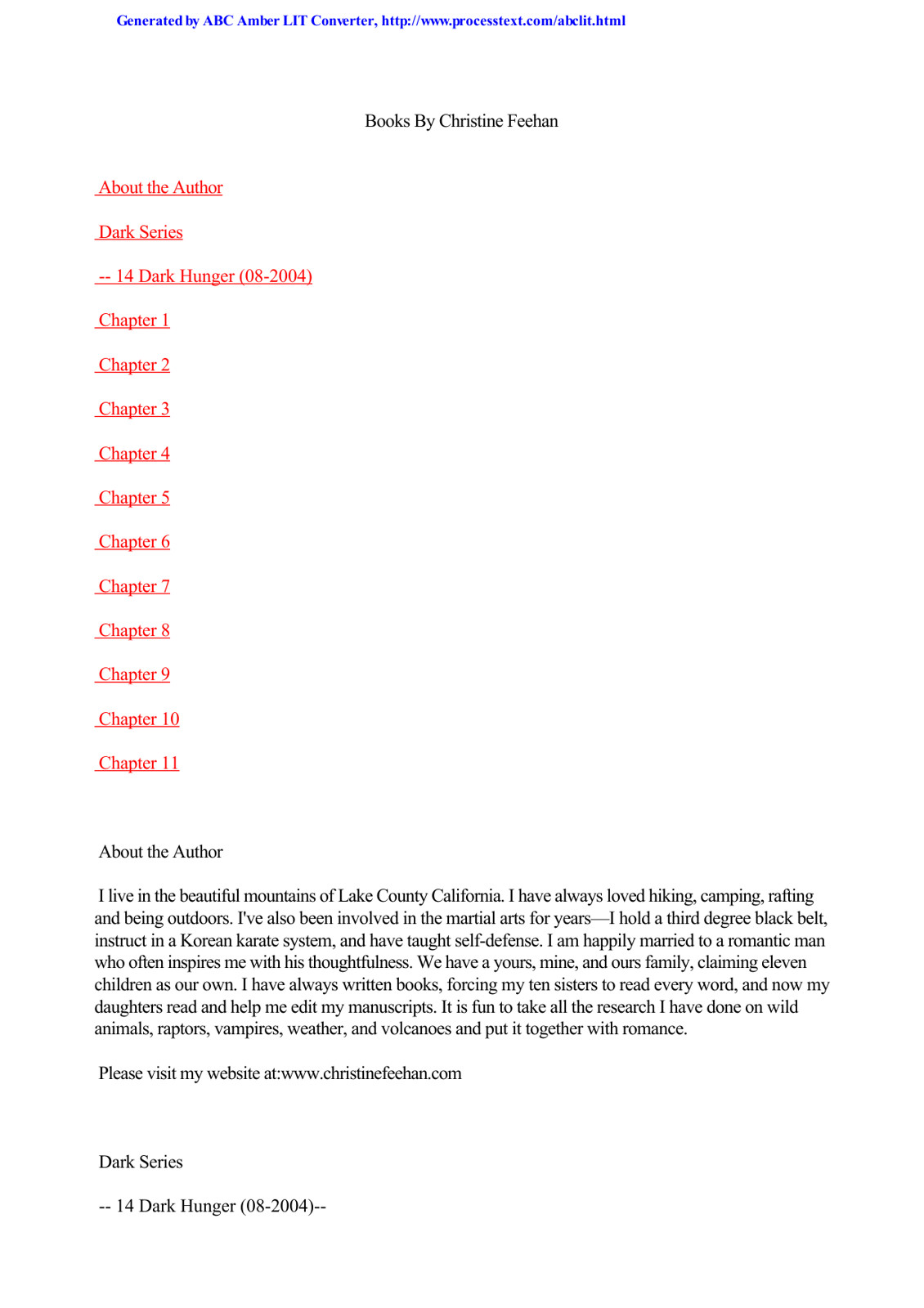 Feehan, Christine - Dark 14