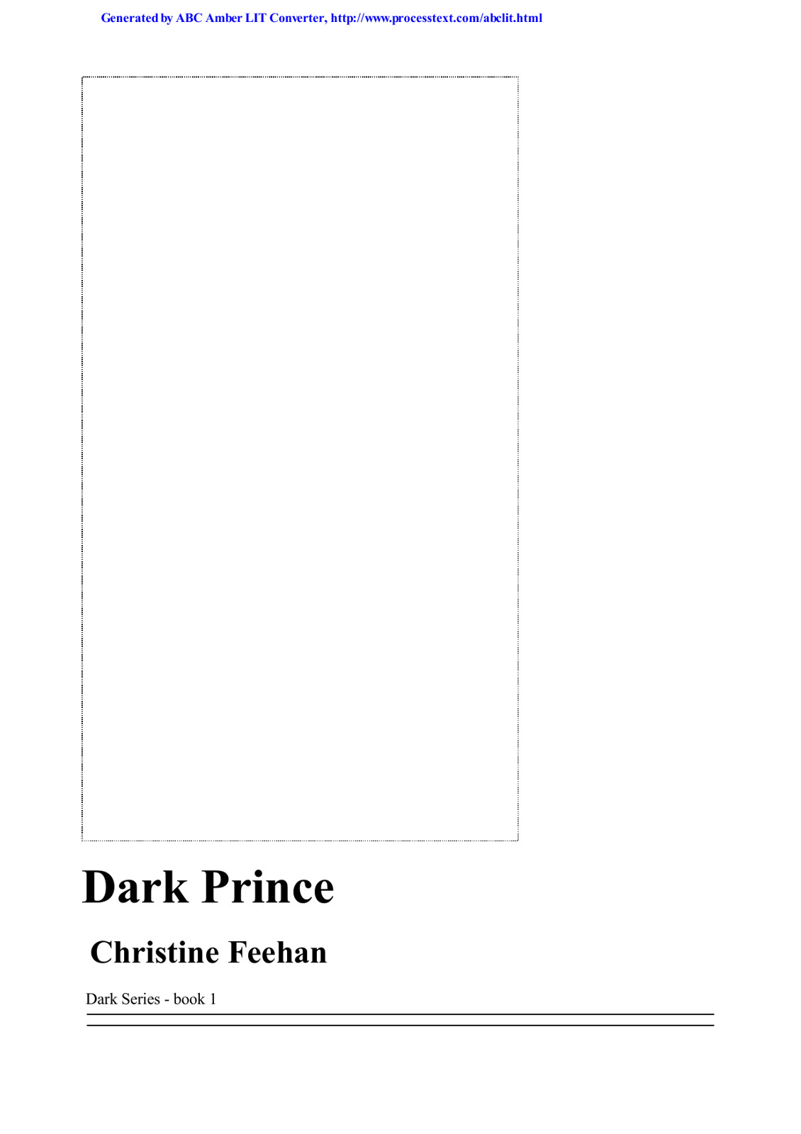 Feehan, Christine - Dark 01