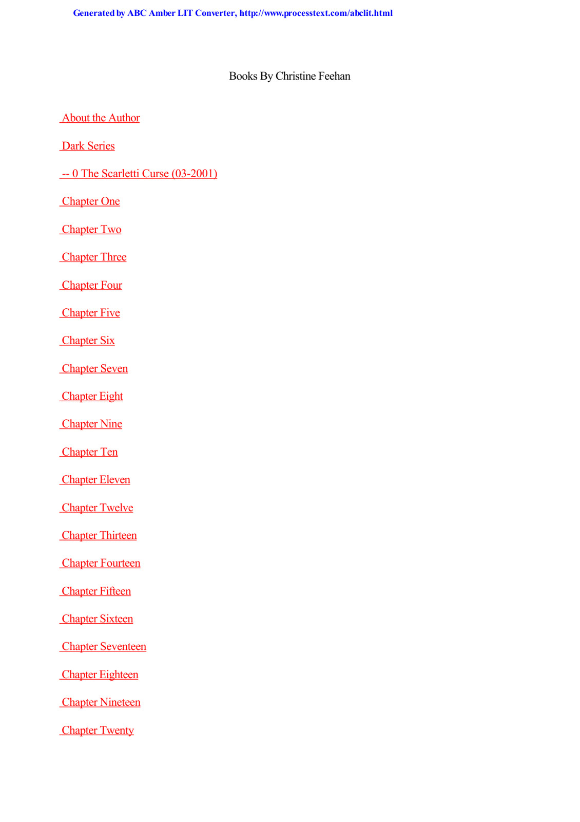 Feehan, Christine - Dark 00