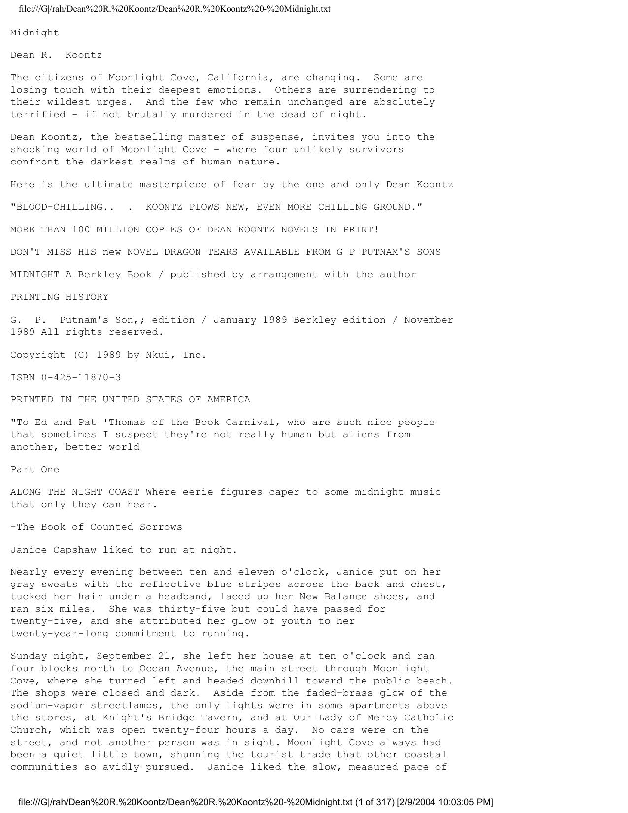 Koontz, Dean - Nidnight