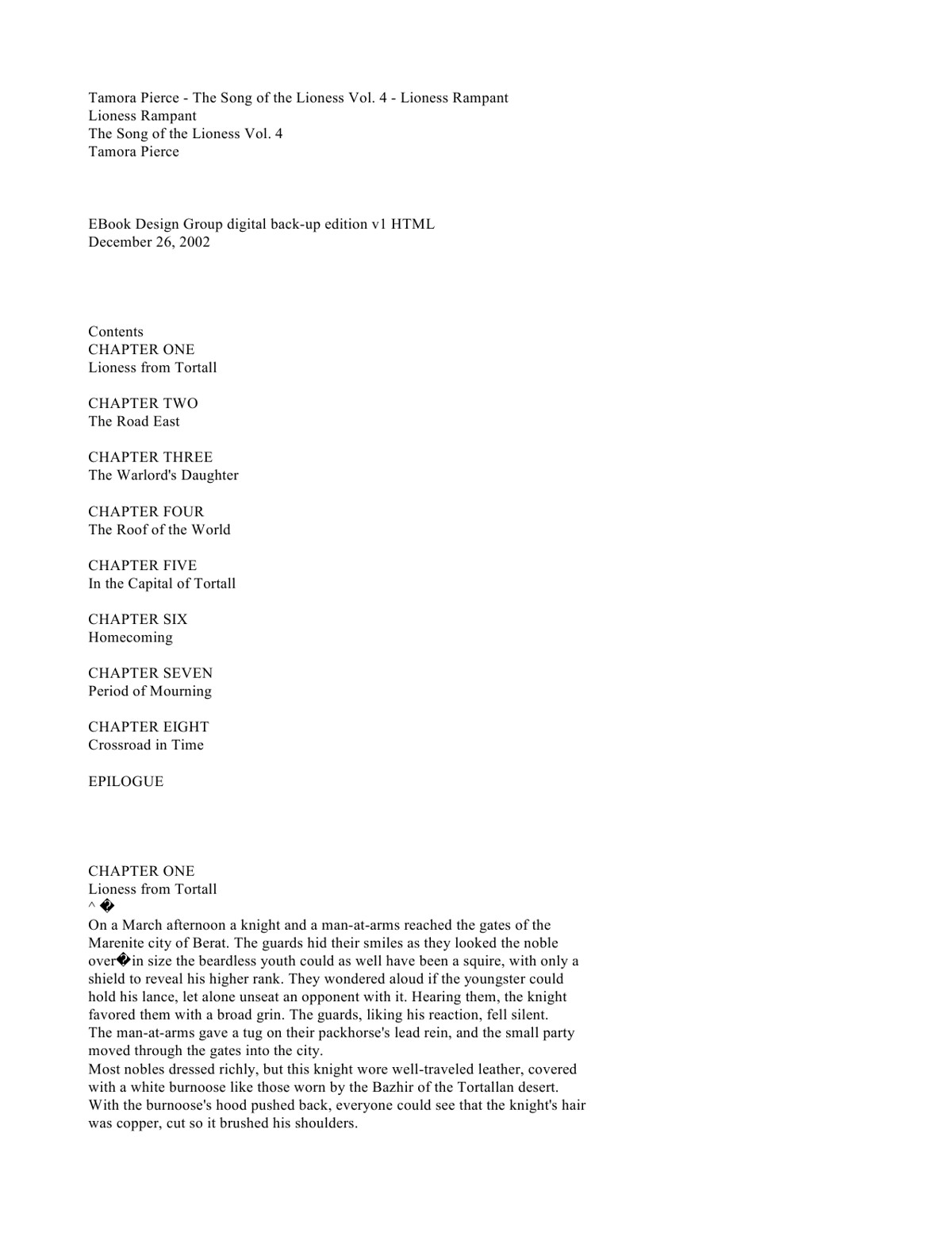 Pierce, Tamora - The Song Of The Lioness Quartet 04 - Alanna