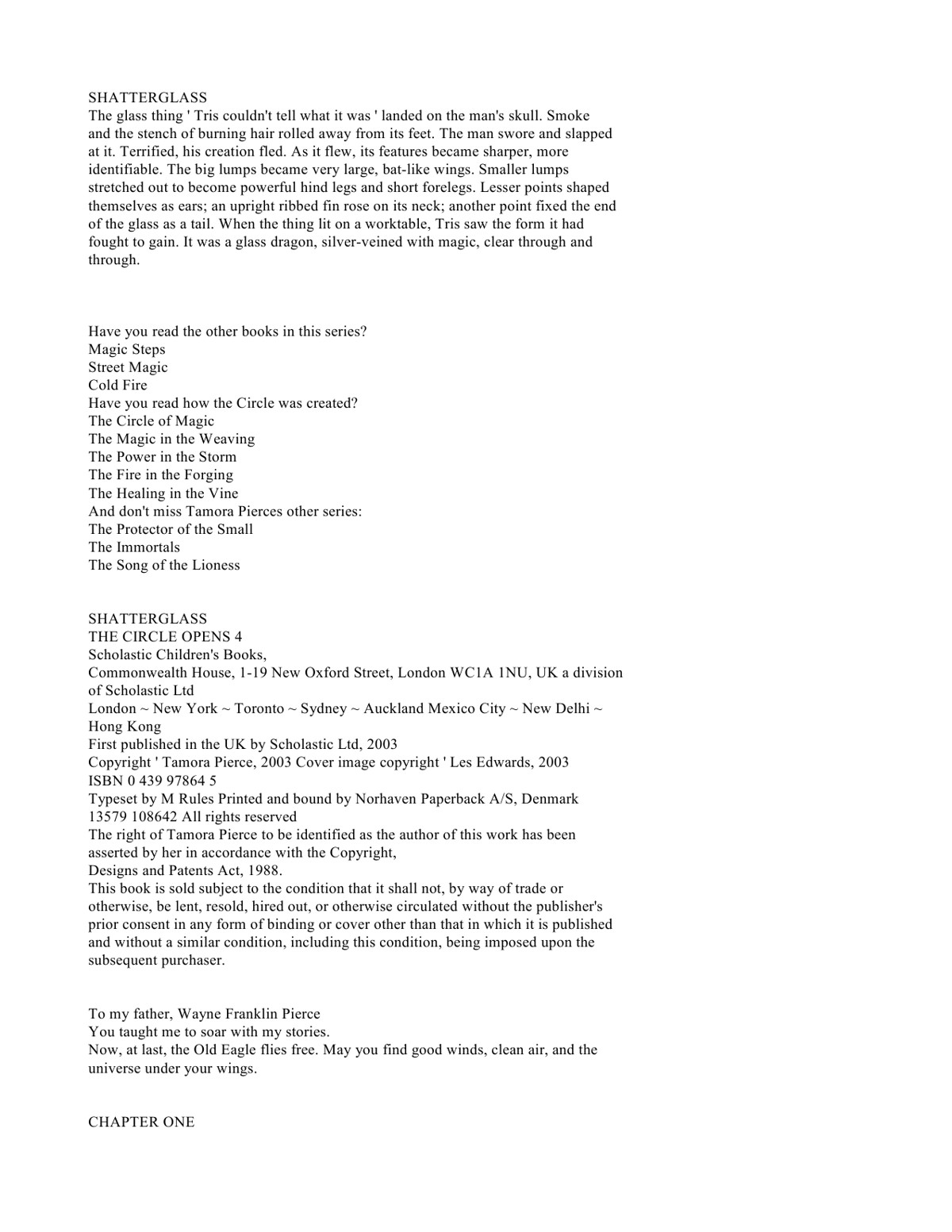 Pierce, Tamora - The Circle Opens 04