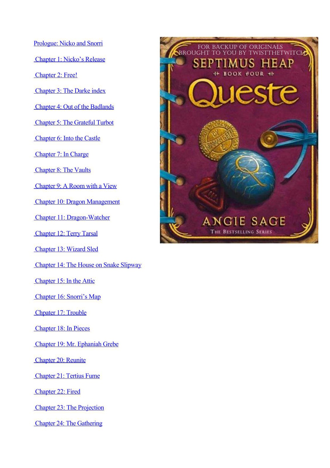 Sage, Angie - Septimus Heap Book 04 -Queste