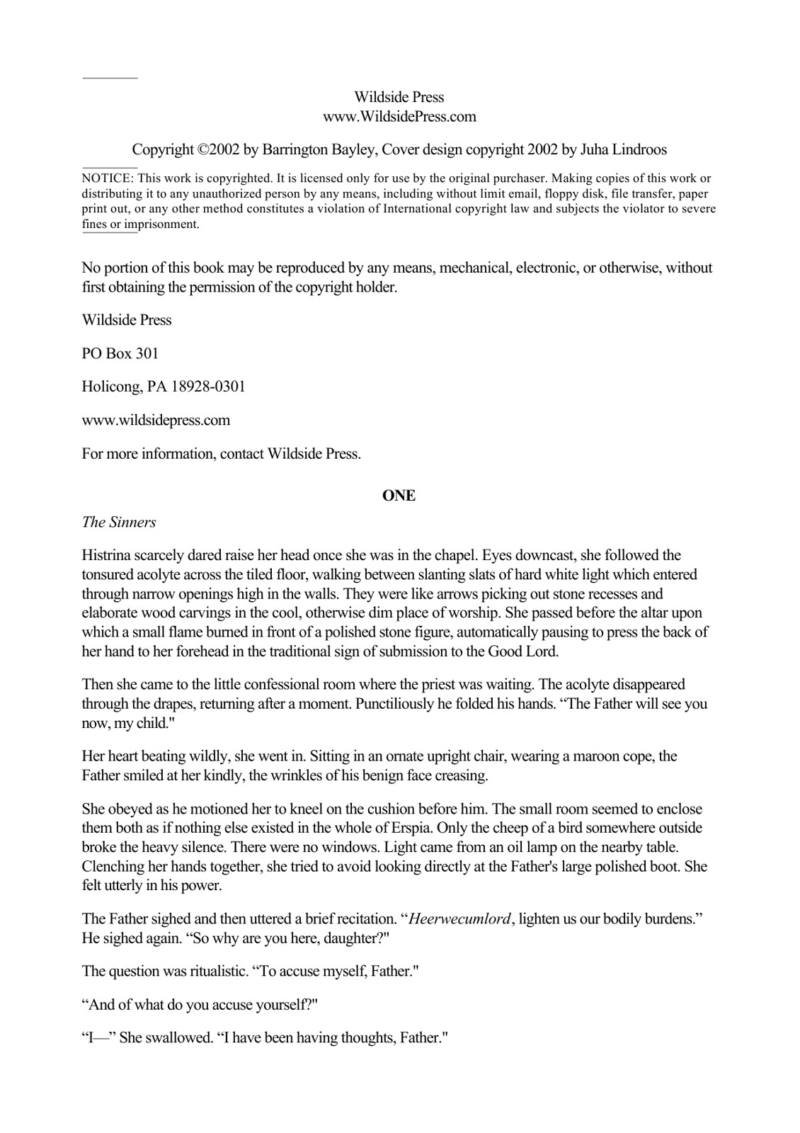 Bayley, Barrington J. - Sinners