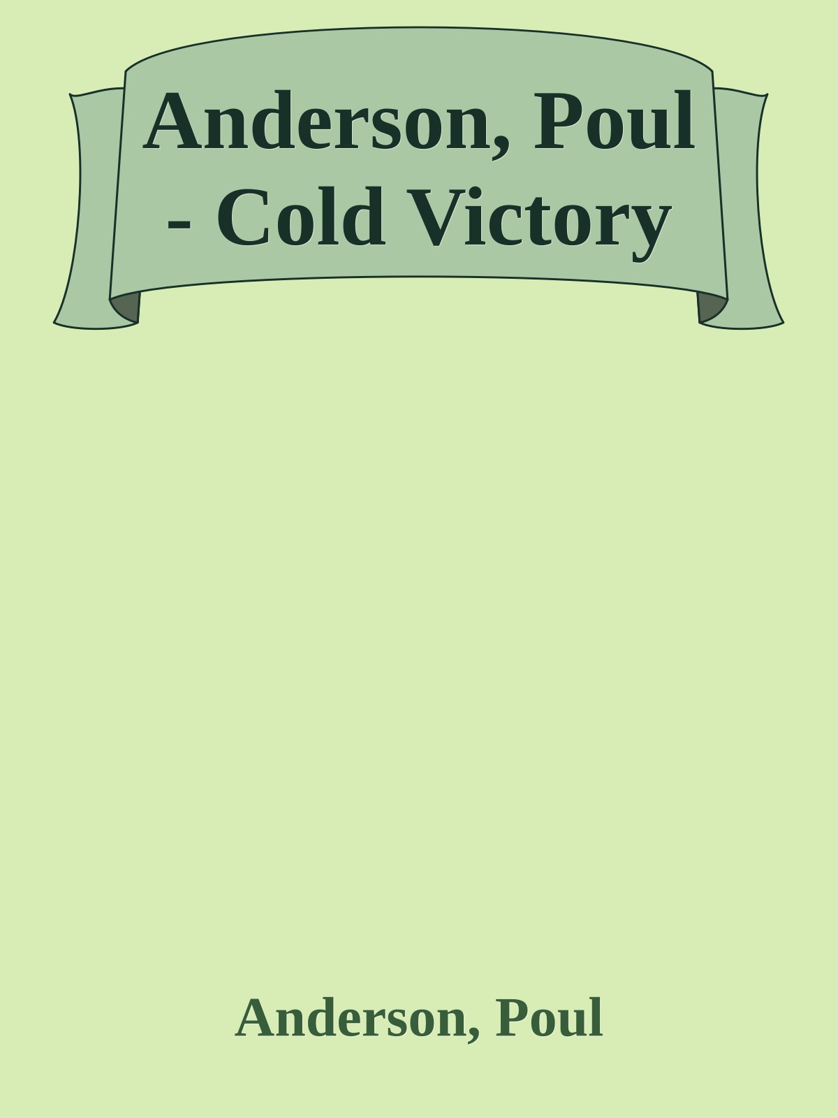 Anderson, Poul - Cold Victory