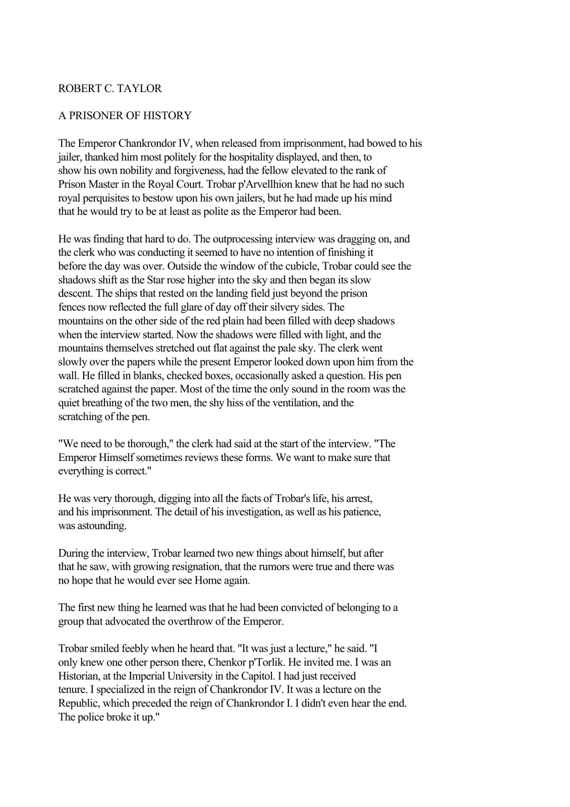 Taylor, Roger - Prisoner of History