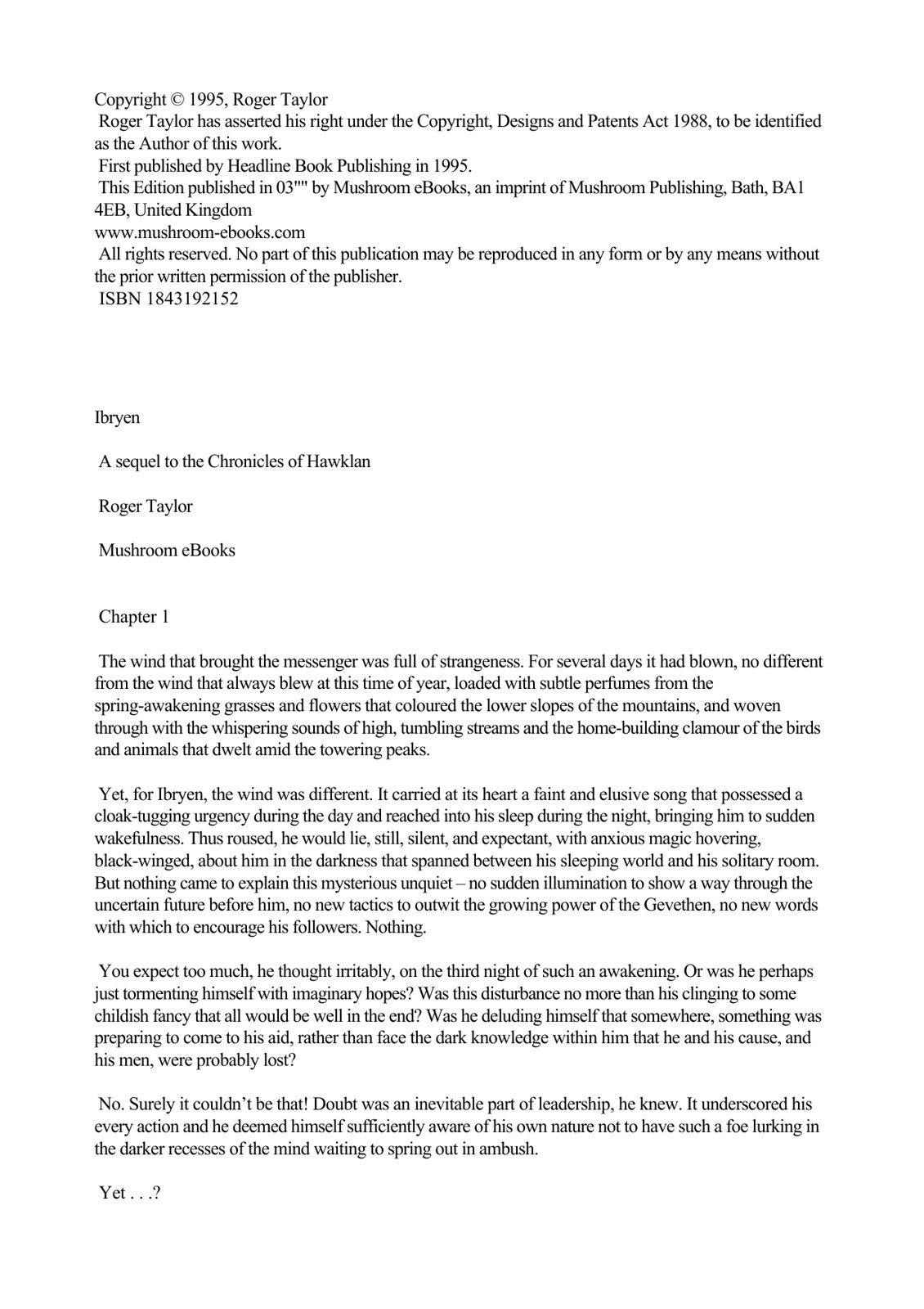 Taylor, Roger - Ibryen