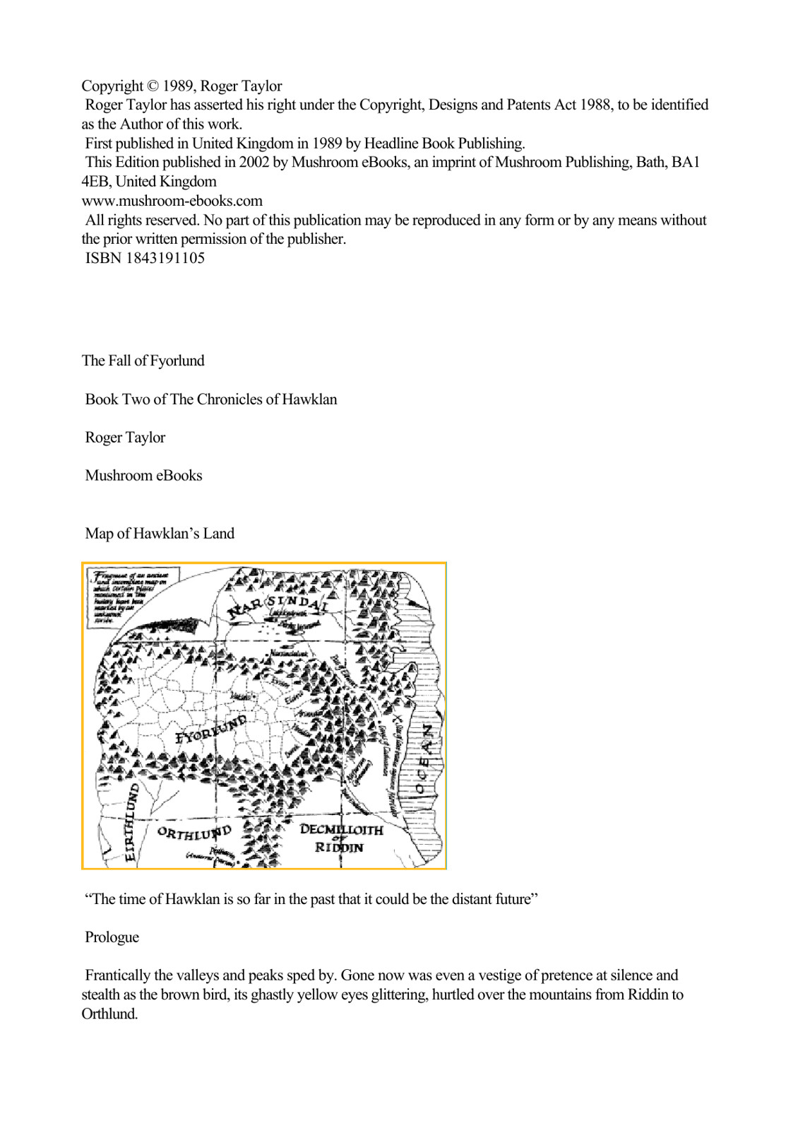 Taylor, Roger - Hawklan 2