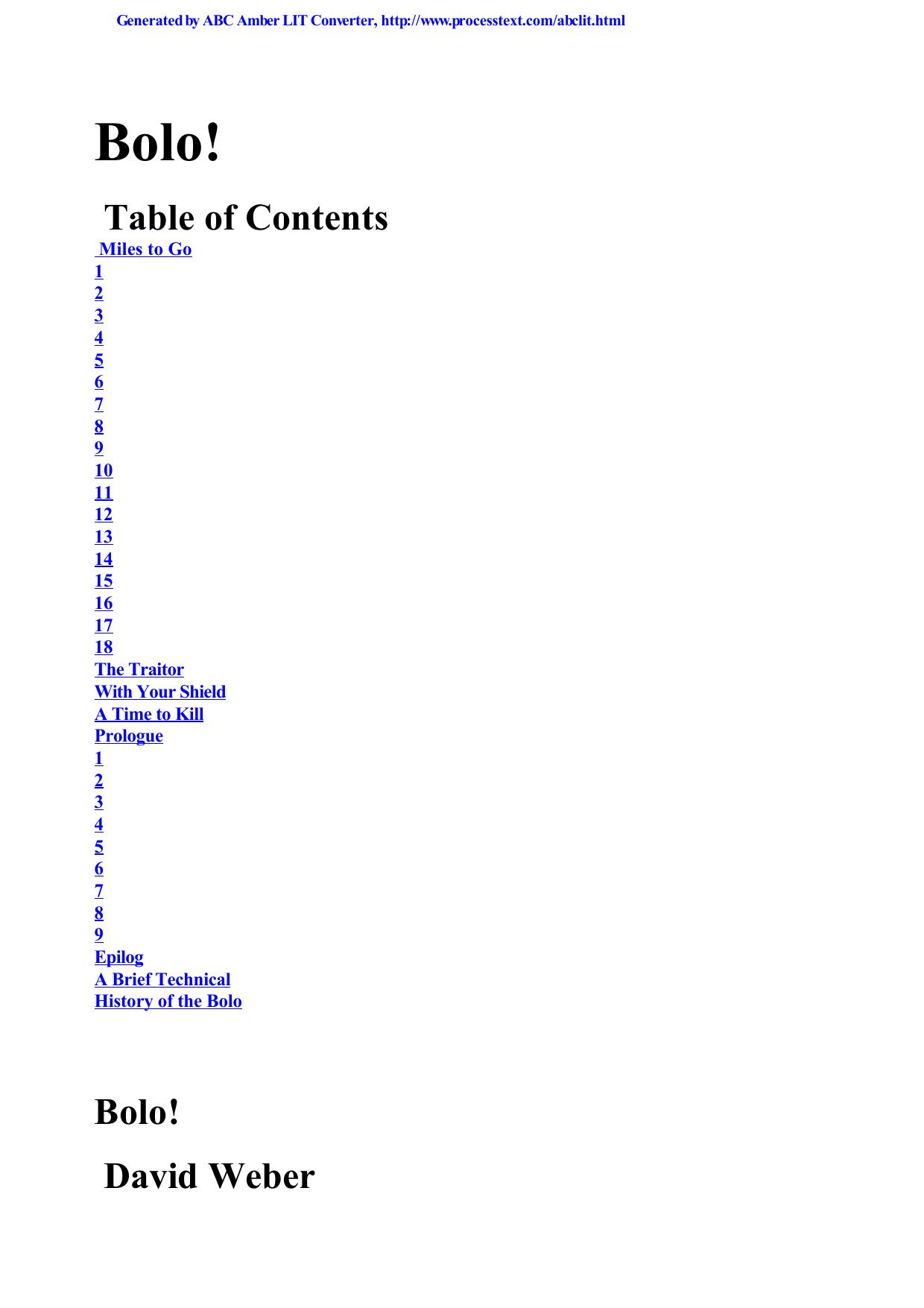 David Weber - Bolo!
