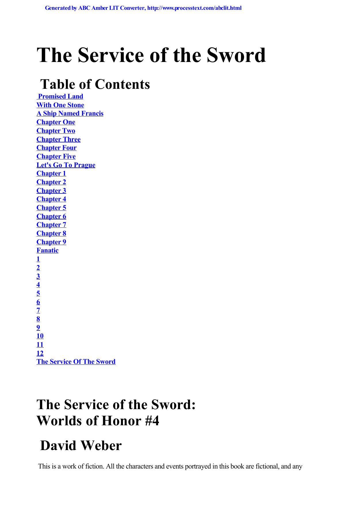 David Weber - [Worlds of Honor 04] - The Service of the Sword