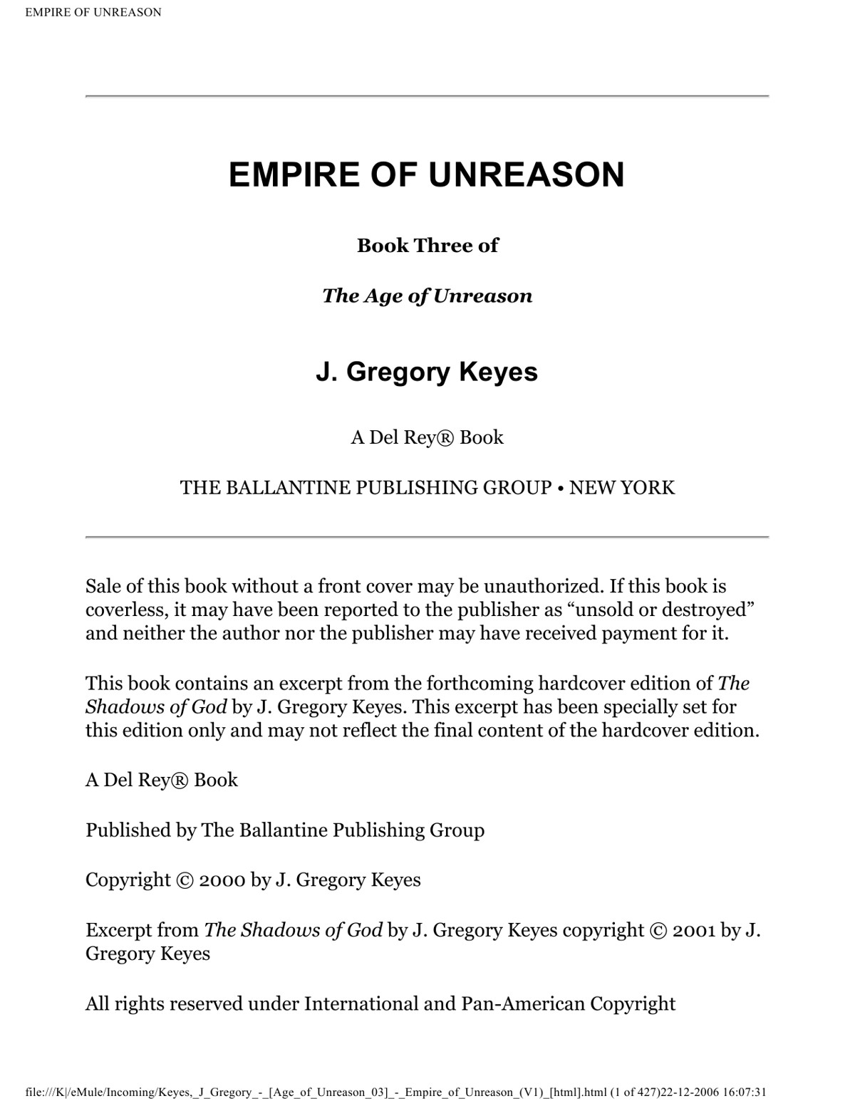 Keyes, Greg - The Age of Unreason 03
