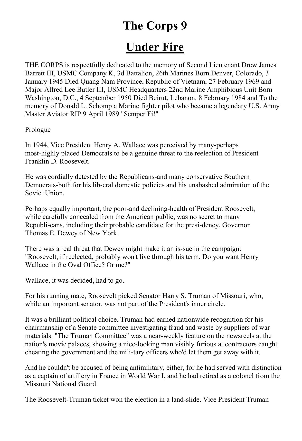 Griffin, W.E.B. - The Corps 09 - Under Fire