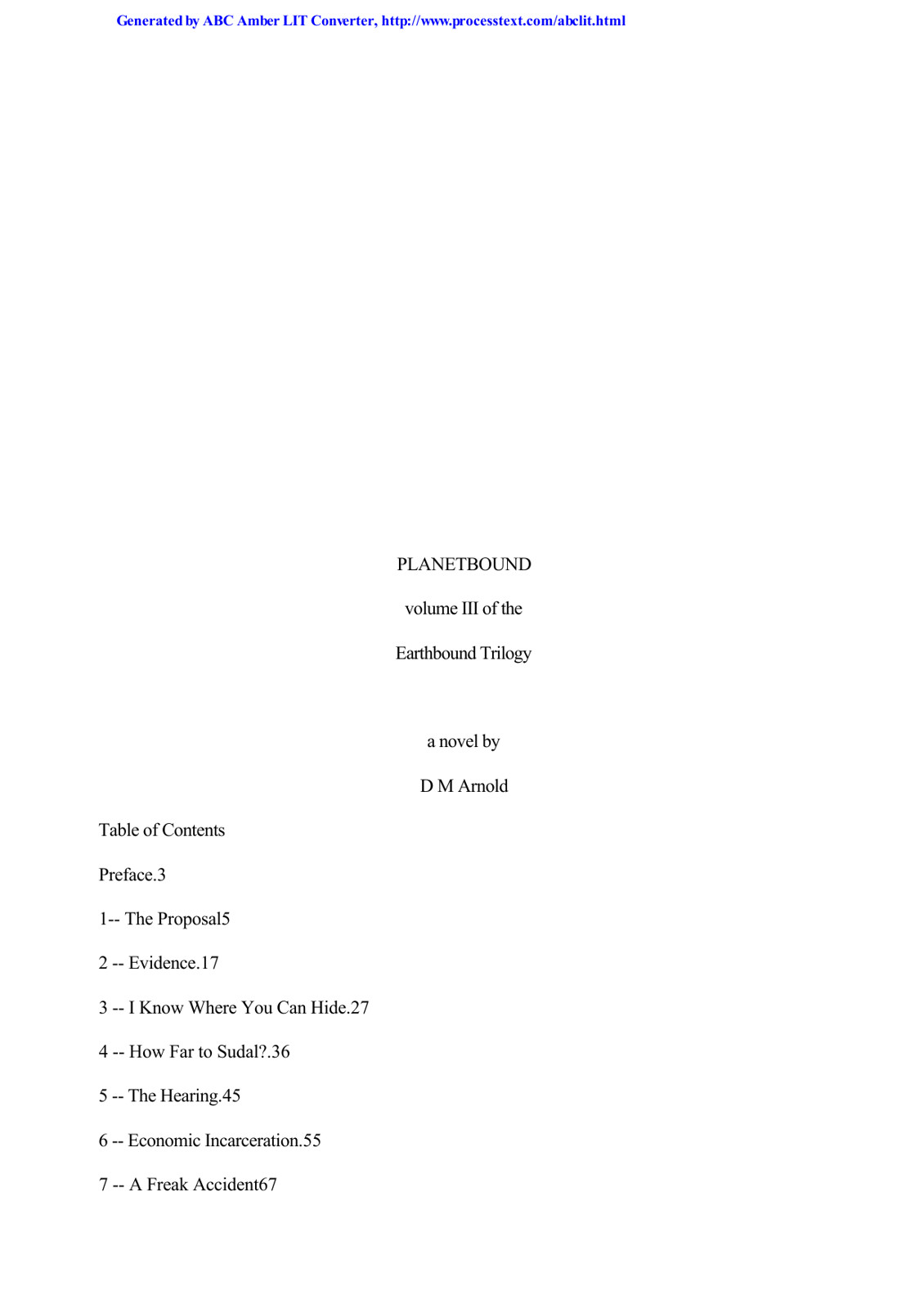 Arnold, D. M. - Earthbound 03