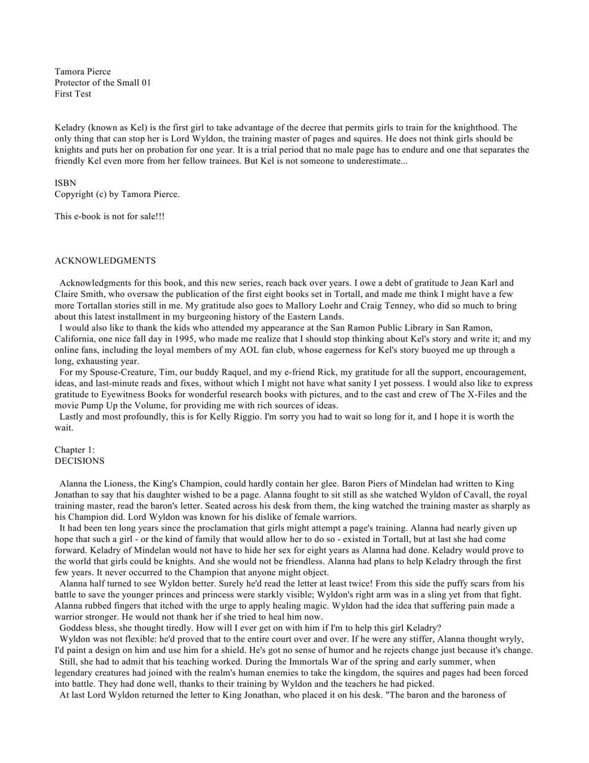 Pierce, Tamora - Protector 01