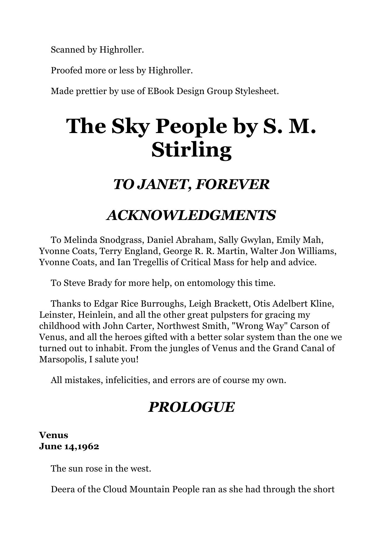 Stirling, S. M. - The Sky People