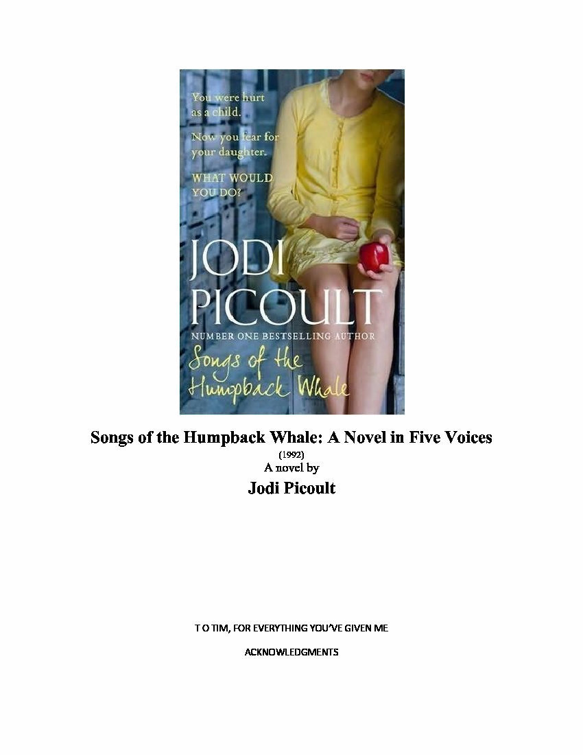 Picoult, Jodi - Songs of the Humpback Whale
