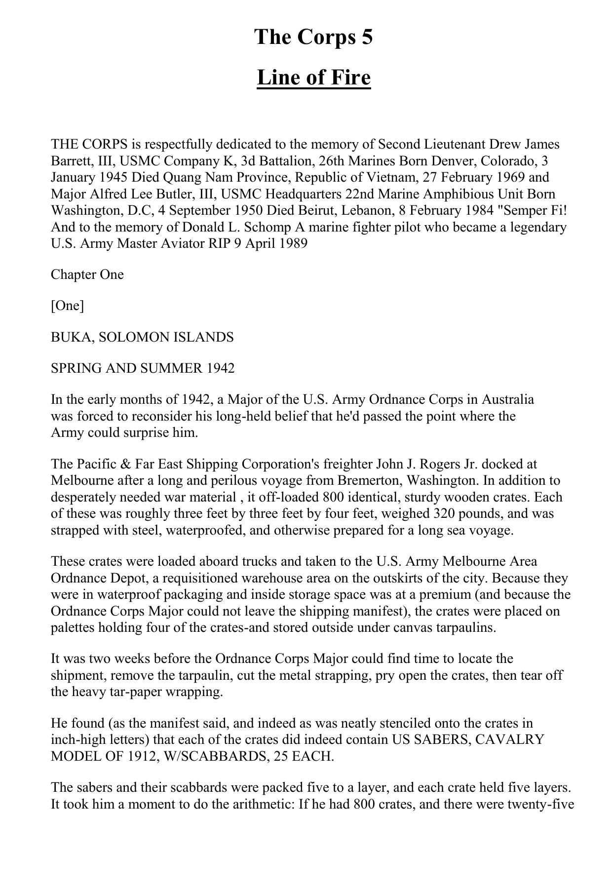 Griffin, W.E.B. - The Corps 05 - Line Of Fire