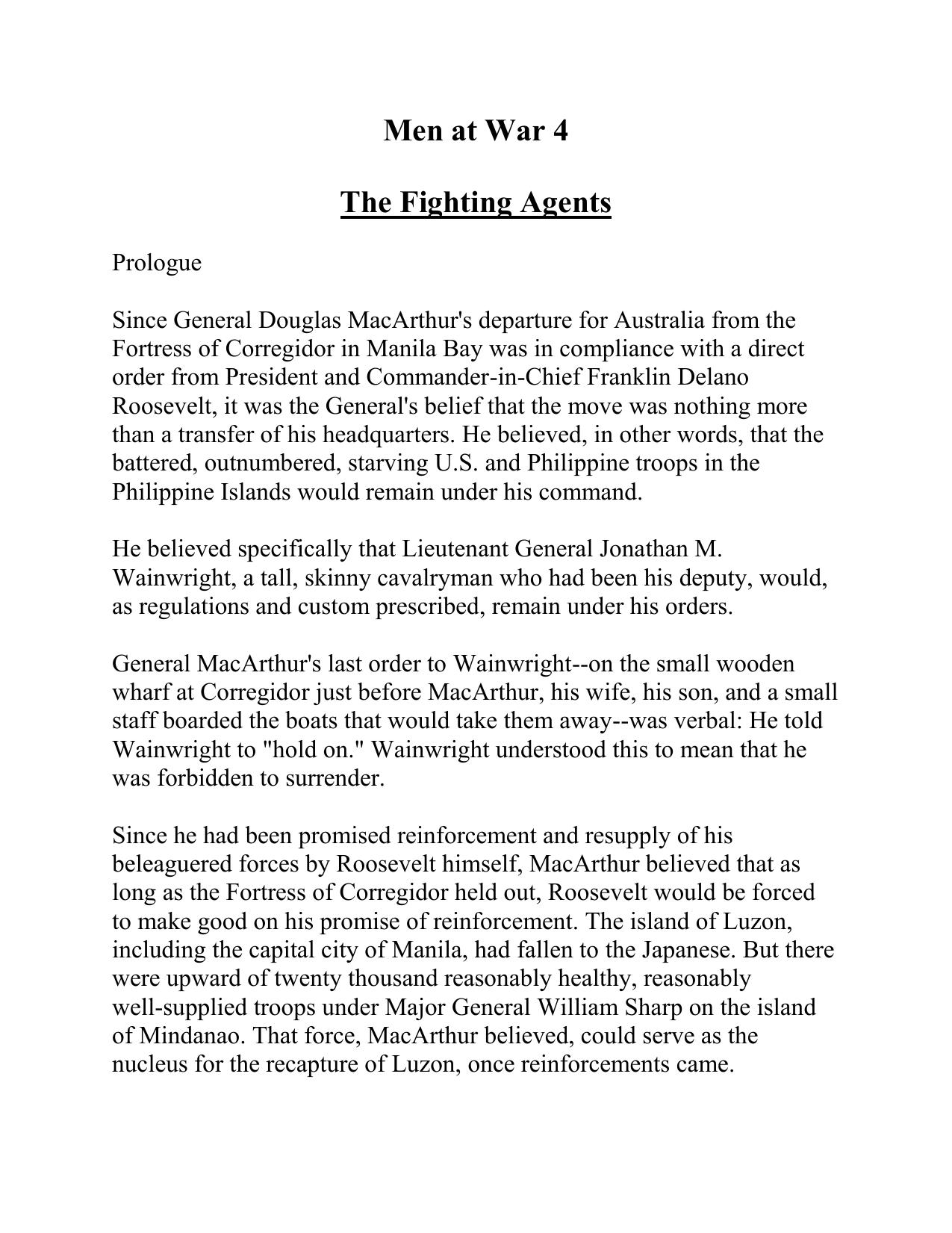 Griffin, W.E.B. - Men At War 04 - The Fighting Agents